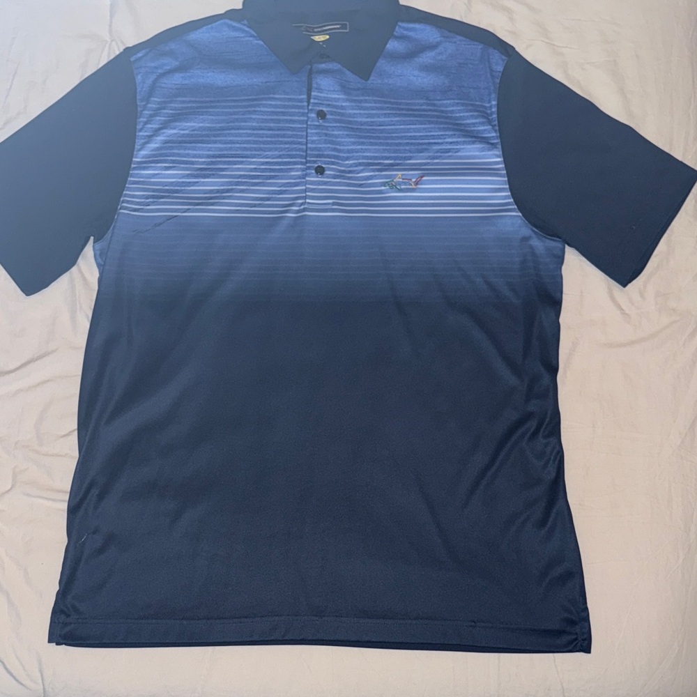Greg Norman Collection Gradient Blue Polo Shirt
